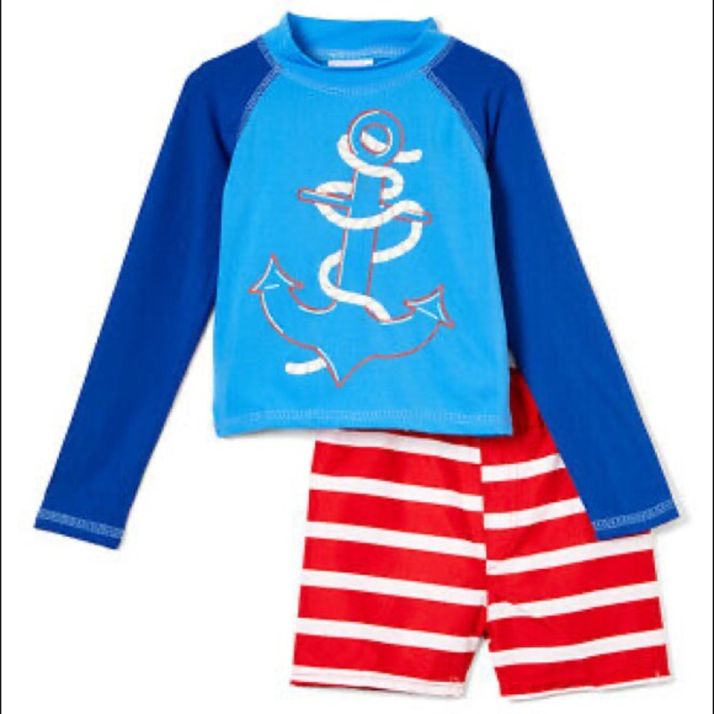 Sweet & Soft Surf Crew Nautical Swim Set